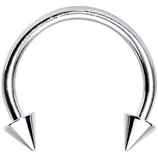 16G Stainless Steel Circular Barbell with Cones - Internally Threaded