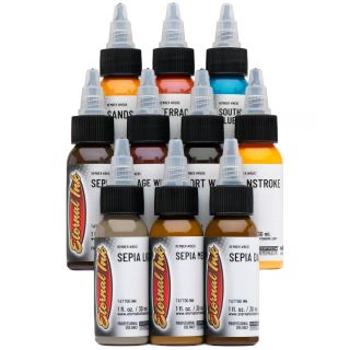 Tattoo artist Rember Orellana has developed a style best described as surrealistic gothic. He worked with Eternal Ink to perfect this set of his signature ink hues. The 10 color set includes a four-step sepia group calibrated to create smooth transitions,